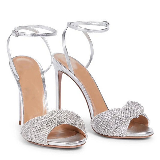 Clarissa - Rhinestone High Heel Sandal
