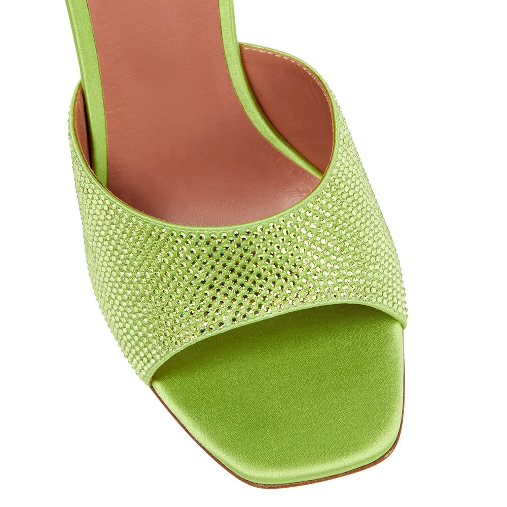 Alyssa - Rhinestone Studded Wedge Heel Sandal