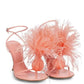 Heather - Feathered Toe Heeled Sandal
