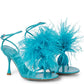 Heather - Feathered Toe Heeled Sandal